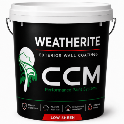 <b>Weatherite</b><br>Premium Exterior<br>Light Colours<br>Low Sheen