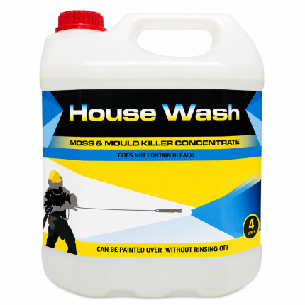 <b>House Wash</b><br>Moss & Mould Killer<br>4 Litres