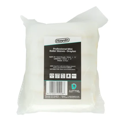 <b>Haydn</b><br>Draylon 160mm<br>Mini Roller Sleeves<Br>10 Pack-10 Nap
