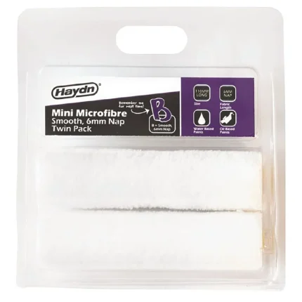 <b>Haydn</b><br>Microfibre<br>Mini Roller Sleeves<Br>12 x 2 Pack